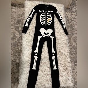 Old Navy Onesie Skeleton Pajamas - Pjs - Glow in the Dark - Boys L 10 *New*